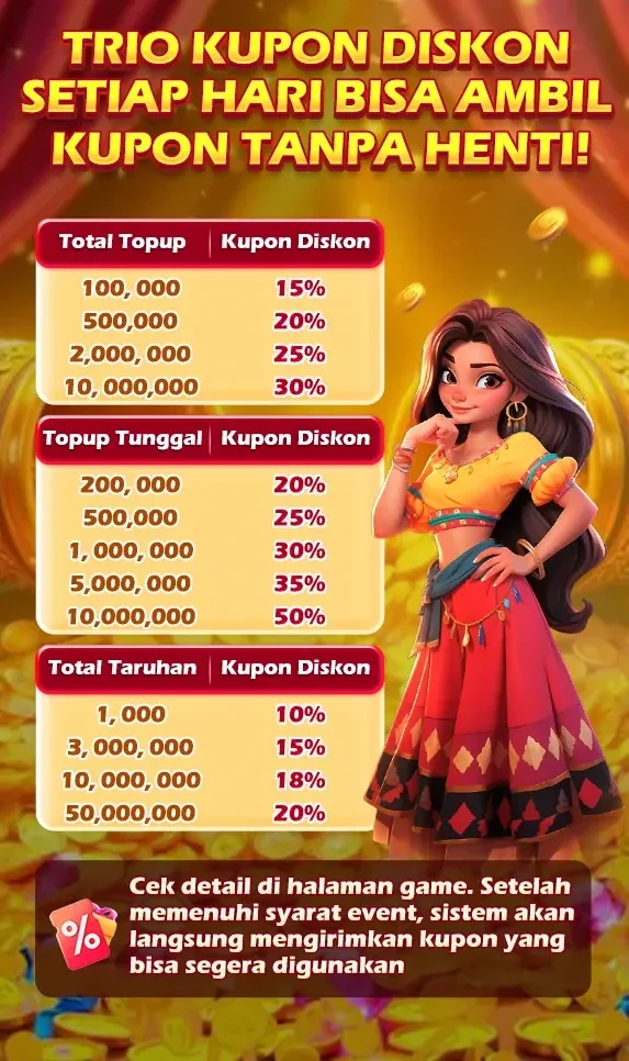 TRIO KUPON DISKON SETIAP HARI
